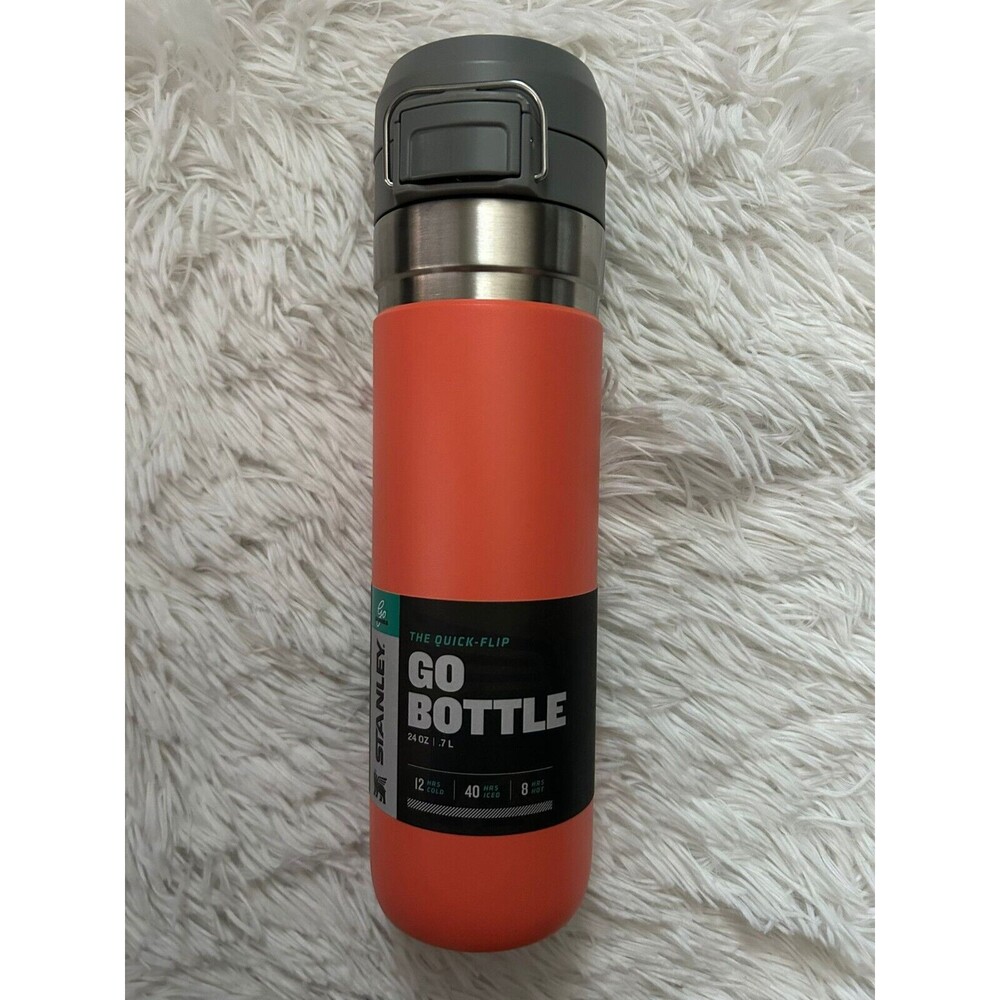 New Stanley 24 oz Guava Quick Flip Go Water Bottle Tumbler